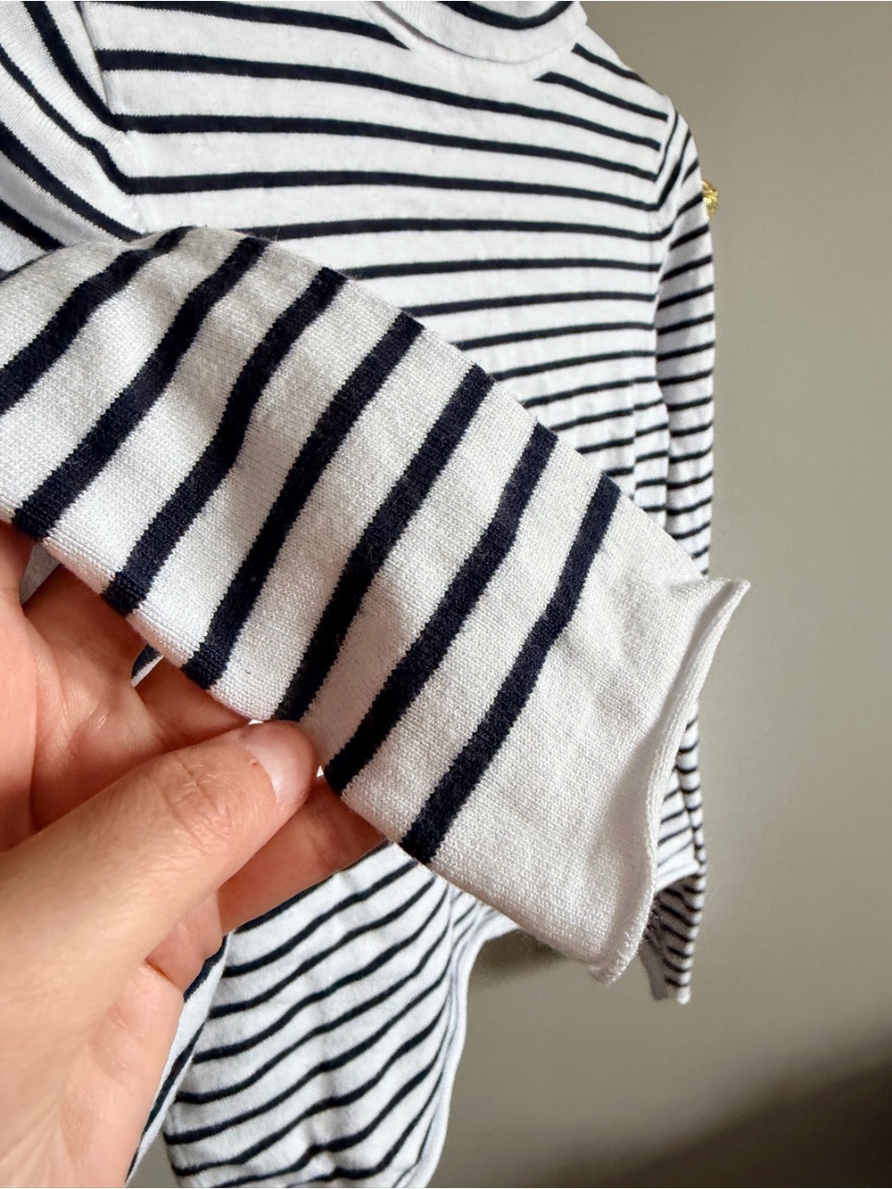 Twik by Simons Striped Cropped Turtleneck Size Small – Black & White Long Sleeve - Picture 4 of 9
